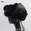 Thermal Bomber Hats Men Women Fashion Mens Womens Winter Warm Soft Real Rabbit Fur Hat Trapper Earflap Ski Cap Ushanka Wholesale 1