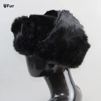 Thermal Bomber Hats Men Women Fashion Mens Womens Winter Warm Soft Real Rabbit Fur Hat Trapper Earflap Ski Cap Ushanka Wholesale 1