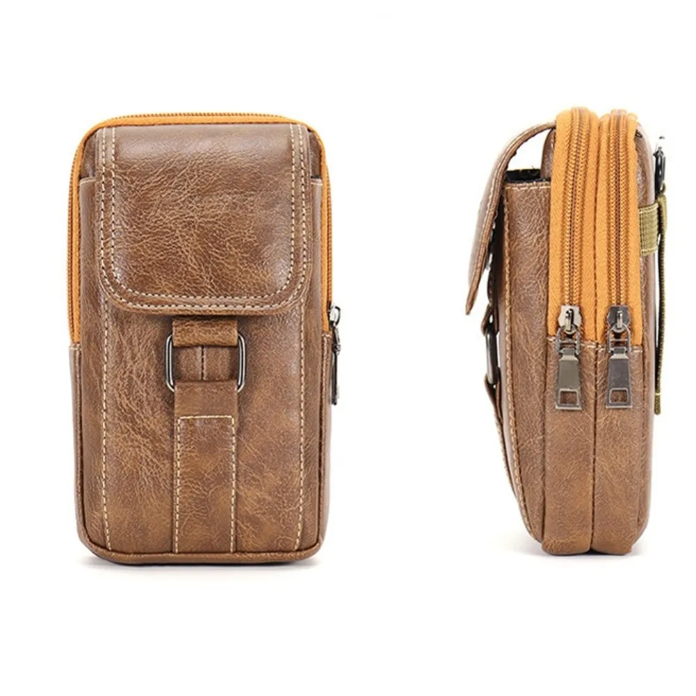 Enhanced Waterproof Double-Layer Phone Pouch with Strap and Metal Buckle