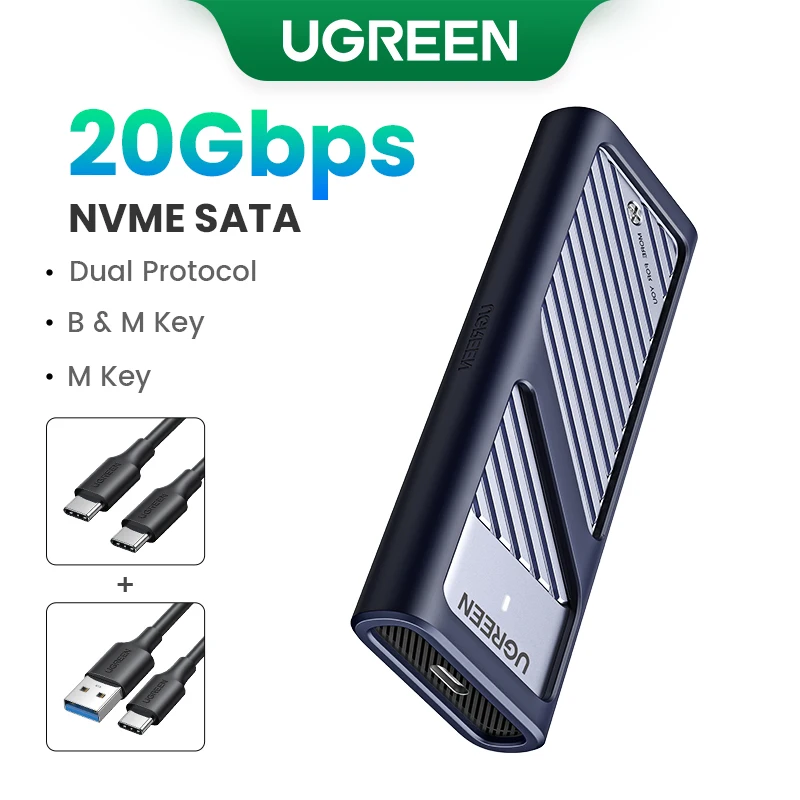 Ugreen-nvme ssdケース、冷却ベスト内蔵、アルミニウム製