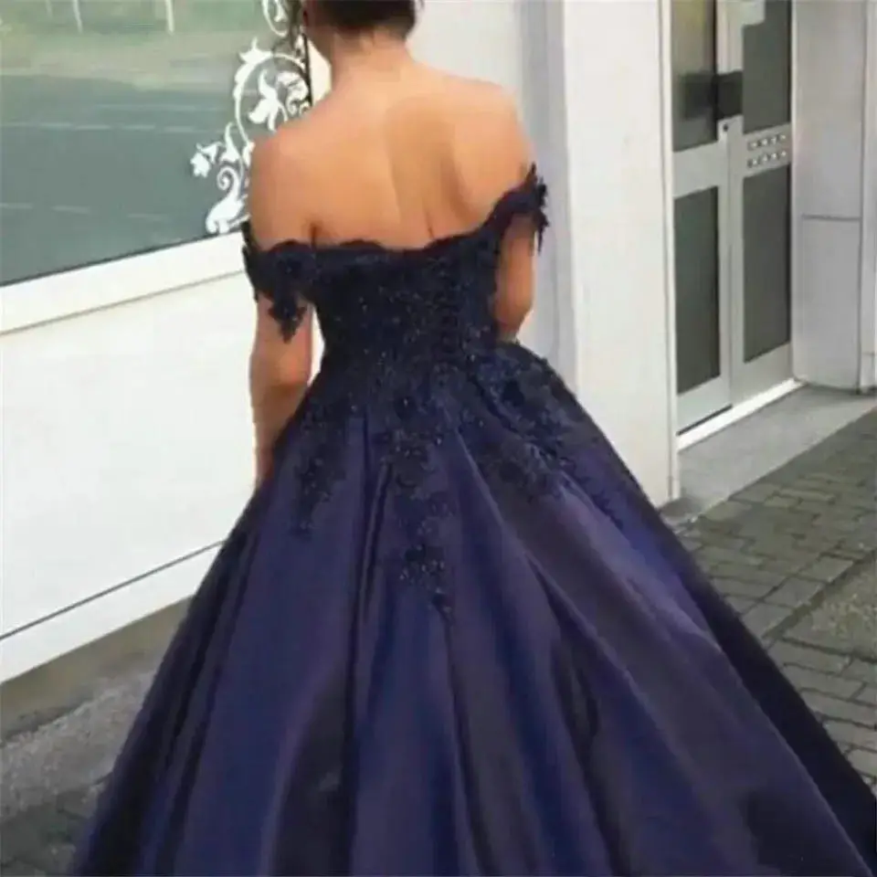 Made Satin Quinceanera Dresses Ball Gown Beaded Sequins Lace Applique Sweet 16 Dresses vestidos de Formal Party Gowns