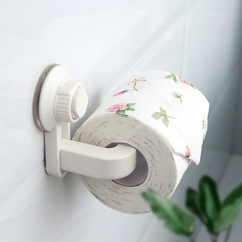 Wall Mounted Toilet Paper Roll Holder No Punching Waterproof Towel Roll Dispenser for Bathroom Kitchen Suction Cup Rack paper towel holder toilet paper holder toilet paper rack toilet roll holder paper towel rack