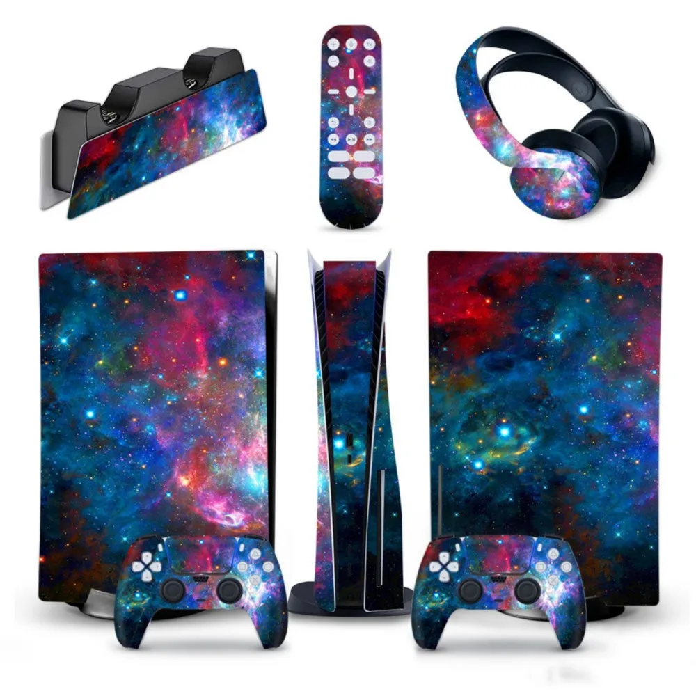 Per Ps5 Console Disc Versione 5 In 1 Skin Autocollants Adesivi Ps5 Compatibili Con Console Ps5 Control Pegatina Ps5 Accessori