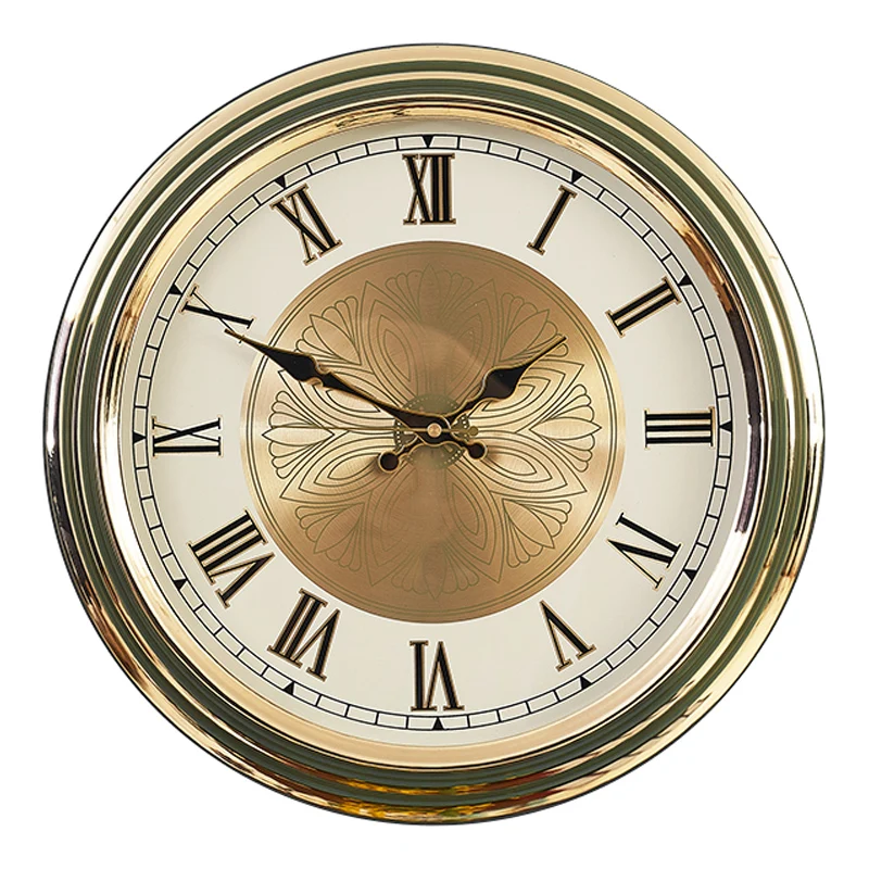 Large Copper Metal Gold Silent Wall Clock