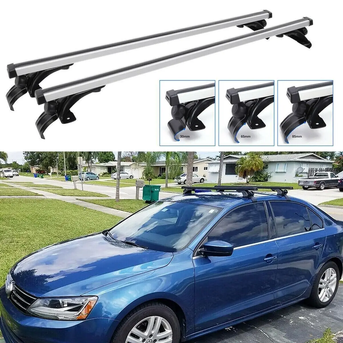 ForVWJetta2006202148RoofRackTopCrossBarsKayakCargoLuggage