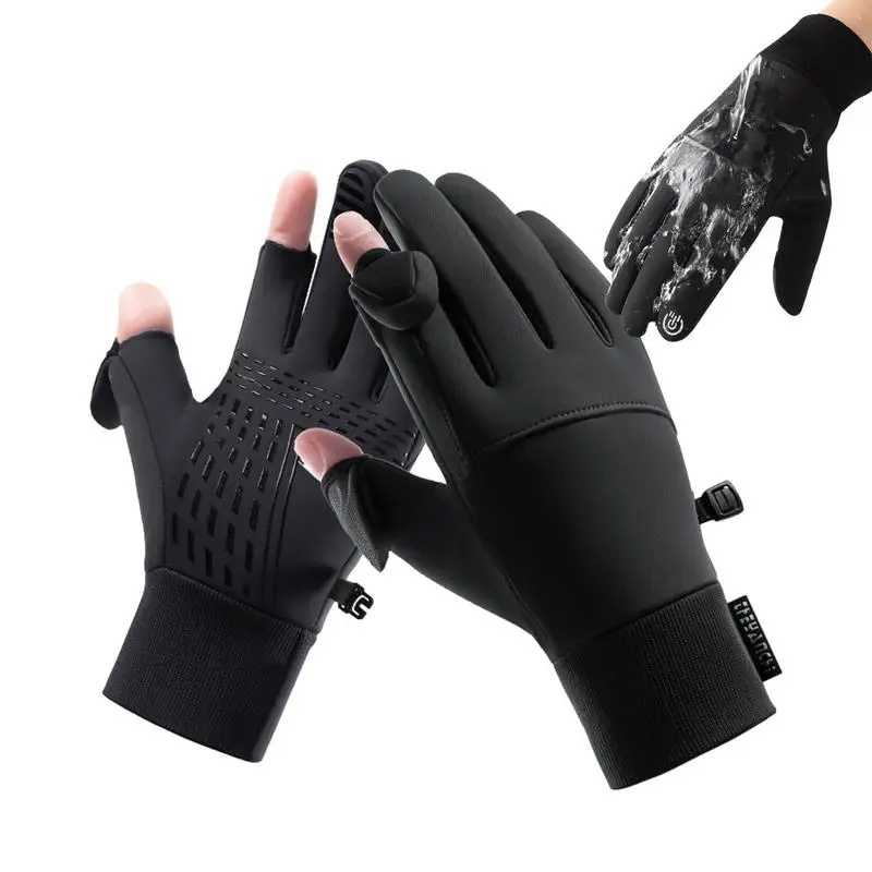 

1 pair Outdoor Sports Motorcycle Ski Touch Screen Gloves Men Winter Waterproof Cycling Gloves Women Non-slip Warm Full Fingers