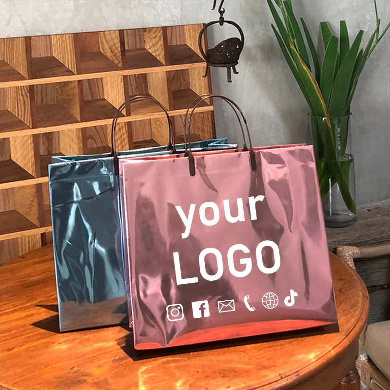 20 Event Party Shopping Mall Promotion Advertising Packaging Bags Wedding Gift Handbags Customized Logo_voghion.com