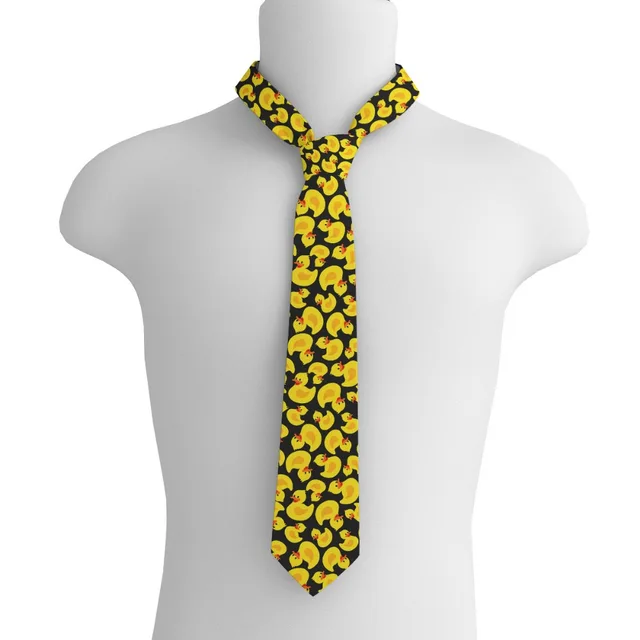 Cravate Drôle Canard Jaune - Imitation Soie, Unisexe, Parfaite Pour Cosplay, Fêtes Et Occasions Spéciales