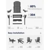 Folding Adjustable Adirondack Chair with Ottoman & 2 Cup Holders Set of 4,Multifunctional Adirondack Chair with Footrest 6