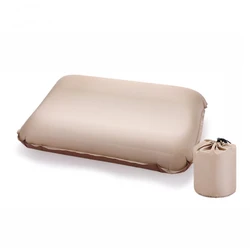 Ultralight Portable Self-Inflating Camping Pillow for Travel and Outdoor Comfort (Khaki)
