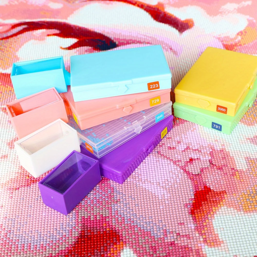 6 Stück/Set Neue 2-in-1 Diamantkunst-Aufbewahrungsbox, Diamantmalerei-Werkzeugzubehör, Aufbewahrungsbox für DIY-Bastelzubehör Perlen – Detail 7