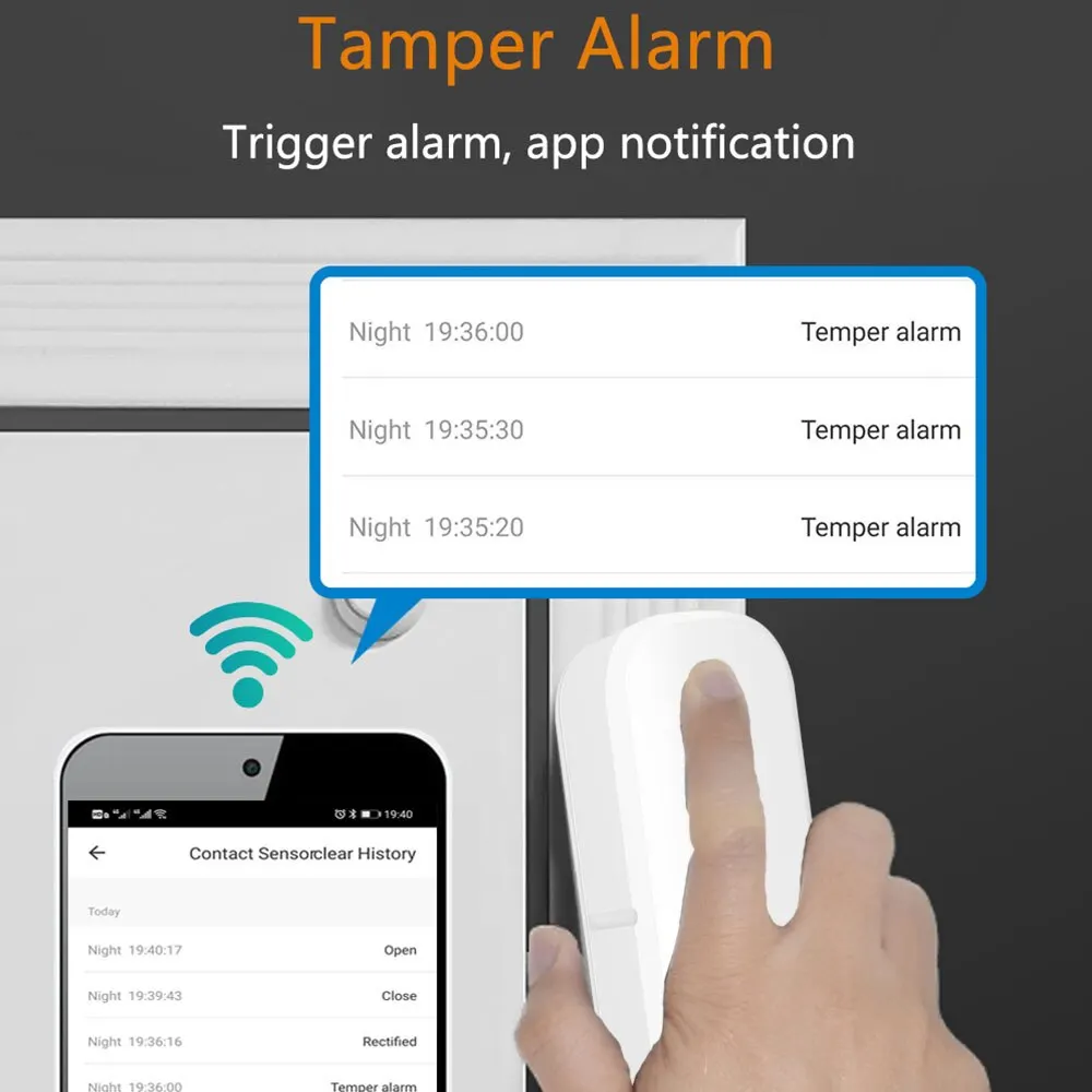 Tuya Smart Door Sensor WiFi Door Window Open Closed Detector Smart Home Security Alarm System Life APP Control smart door sensor