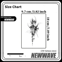 Gothic Angel Sword Waterproof Semi - Permanent Herbal Tattoo Sticker (1pcs)