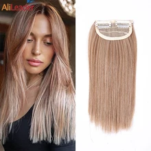 

Black Brown Synthetic Pad Hair Pieces Clip In One Piece Extensions Pads 10 20 30Cm Straight Increase Hair Volume For Thin Hair