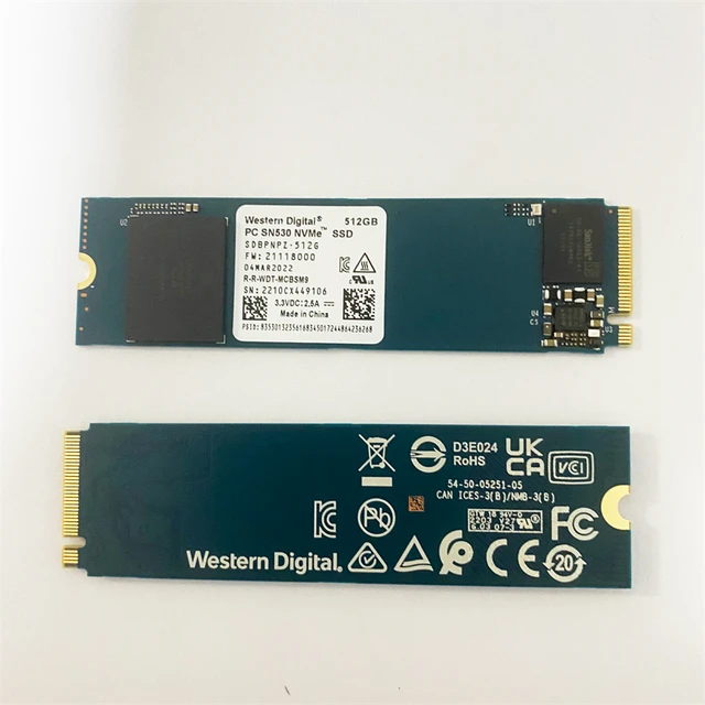 WD 512GB PC SN530 SDBPNPZ 1T00 M.2 2280 NVMe PCIe Gen3 x4 Solid
