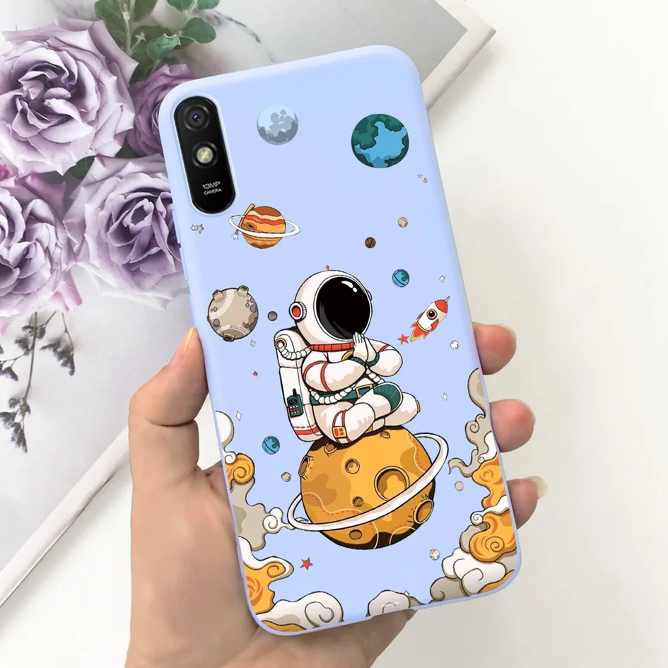 Lovely Astronaut & Butterfly Soft Silicone Phone Back Cover