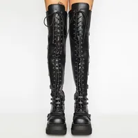 Autumn Winter Wedges Long Boots for Women Over-the-knee Boots Cosplay High Platform Women Boots New High Heel Gothic Botas Altas - Image 4