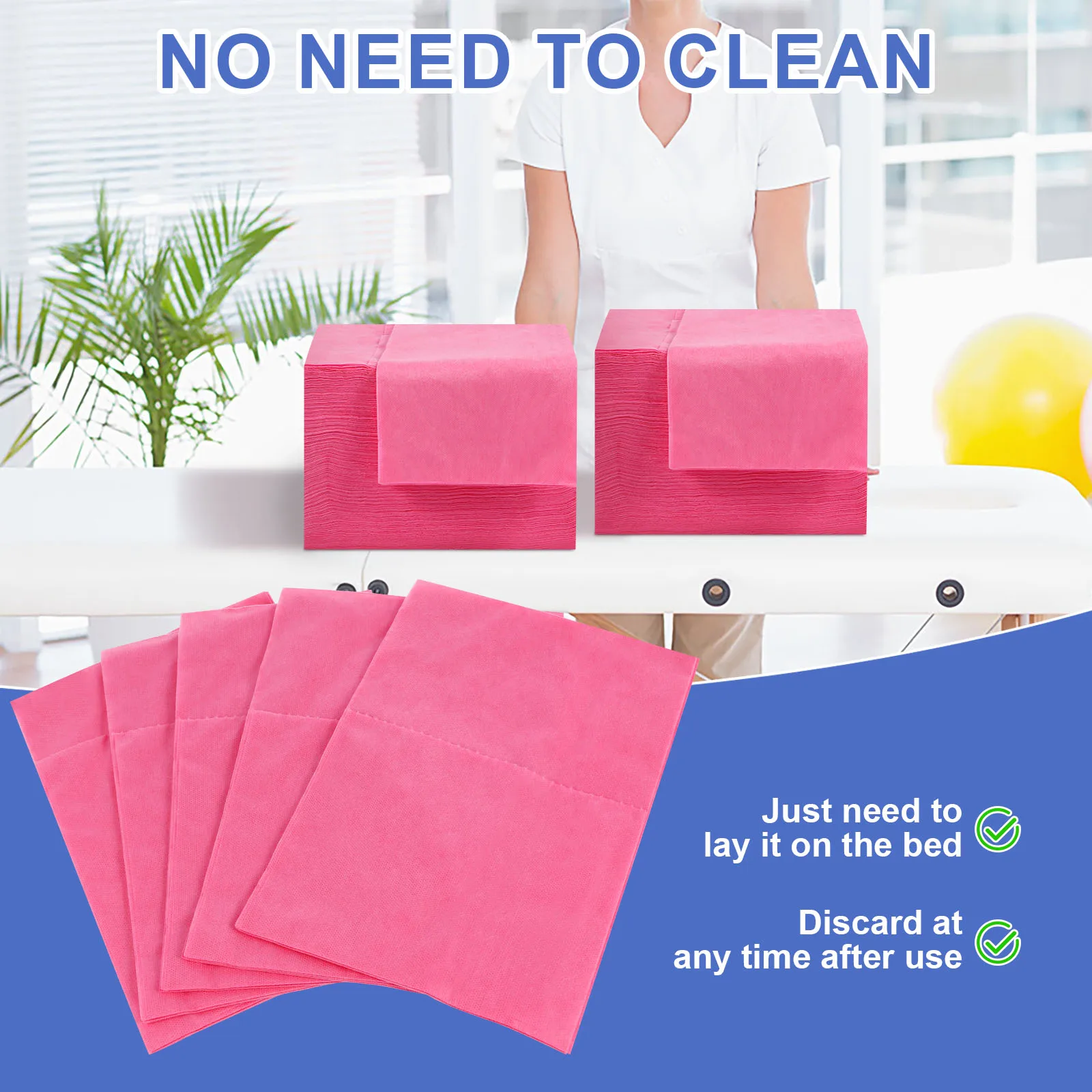 100Pcs Disposable Bed Sheets 80x180cm Non Woven Spa Massage Table Cover Comfortable Breathable Salon Bedsheet for Travel Hotel