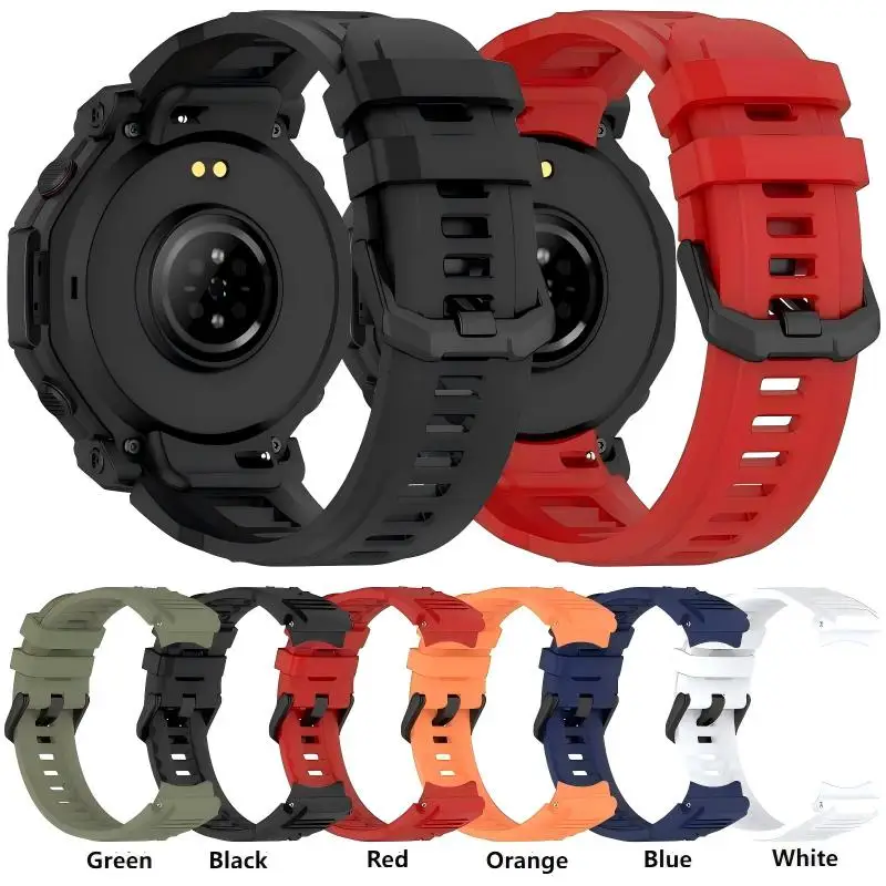 Amazfit T-REX 3 Pro 스마트 시계 스트랩 시계 밴드 스포츠 손목 밴드 팔찌 T-Rex3 Pro 액세서리용 공식 실리콘 스트랩