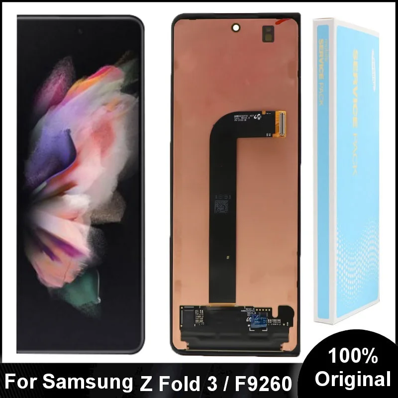 

100%Original AMOLED For Samsung Galaxy Z Fold 3 Display 5G F9260 F926B F926U Pantalla Lcd Touch Panel Screen Digitizer Assembly