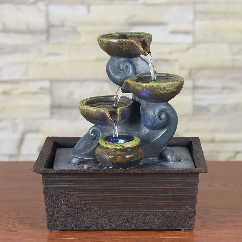 

Zen Meditation Peaceful Water Sound Desktop Water Fountain Lucky Feng Shui Ball Office Ornament Company Opening Wealth Mascot