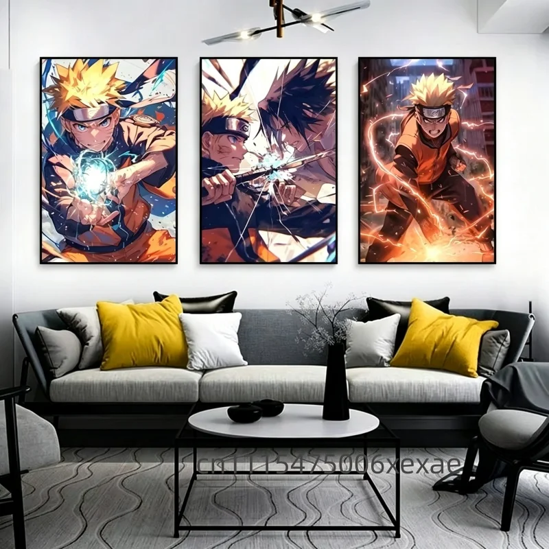 Japanese Anime Canvas Poster Wall Art Painting Print - Featuring Iconic Characters