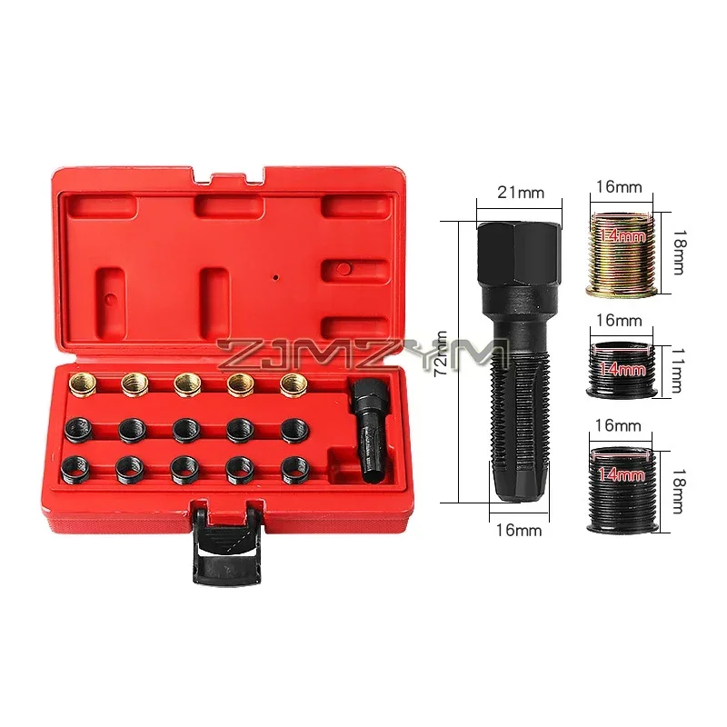 M14 x1.25mm Spark Plug Rethread Thread Repair Kit Reamer Tap With