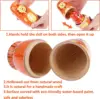 5PCS Matryoshka Dolls Nesting Dolls Cute Wood Russian Montessori Nesting Doll DIY Paint Skill Training Children Christmas Gift 2