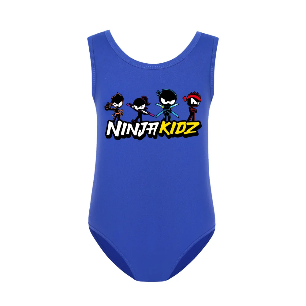 NINJA KIDZ Swimwear Kids Beach Wear Baby Sleeveless Swimming Toddler Girls Cartoon Swimsuit BathingSuits
