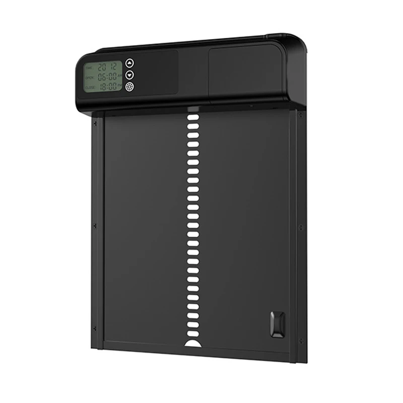 

Automatic Chicken Coop Door Timer ABS Plastic Intelligent Anti-Pinch Induction Waterproof Electric Poultry Gate for Farm