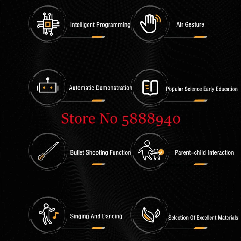Smart Early Education Auto Demo Fire Bullet Remote Control Space Robot 60Mins Gesture Sensing Singe$Dance Walking RC Robot Toy 2