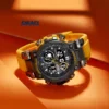SMAEL Men's Sports Electronic Watch  8093 Tactical Digital Large dial Multi functional Alloy Dual Display Waterproof 5