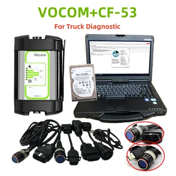 PTT2.8.13 Tech tool Excavators Industrial truck Diagnostic Round interface VOCOM for V0lv-/ R-noult/UD/Mack PTT install in CF53 1