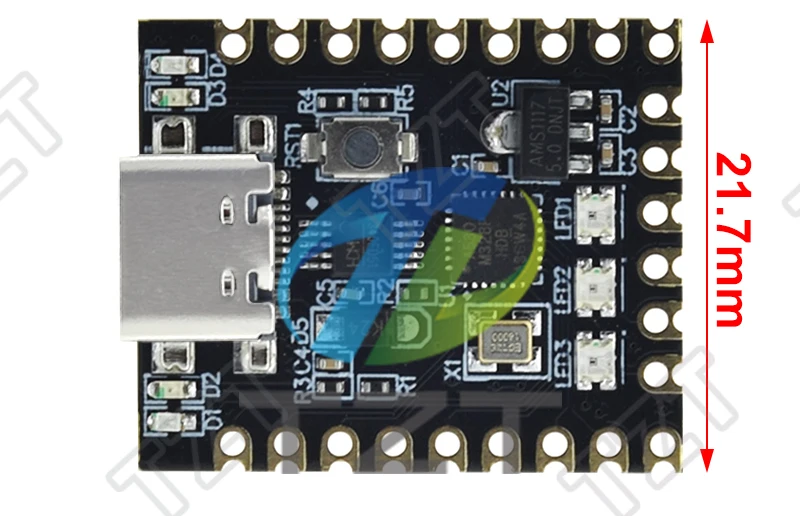 1/2/5 Stück TZT NANO V3.0 SuperMini Typ-C USB Entwicklungsboard Atmega328p Ch340 Serieller Anschluss für Arduino – Detail 3