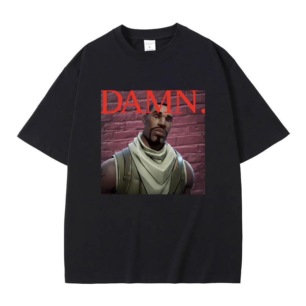 

Rapper Kendrick Lamar Damn Funny Meme Tshirt Men Women Hip Hop Oversized T Shirts Male Cotton T-shirt Men's Fashion Streetwear