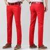 Men's Colorful Denim Stretch Stretch Jeans New Elastic Yellow Pink Red Slim Male Clothing Simple Business Denim Trousers 5