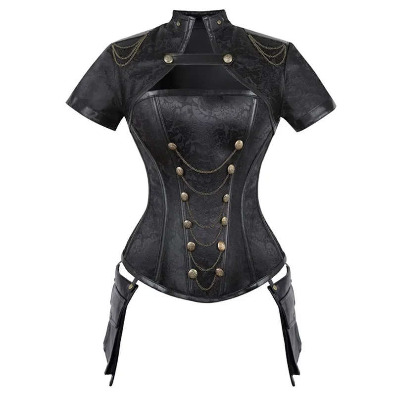 

Steampunk Clothing Women Top Plus Size Vintage Gothic Corset Outerwear Bustier Corselet Overbust Tops Pirate Costume