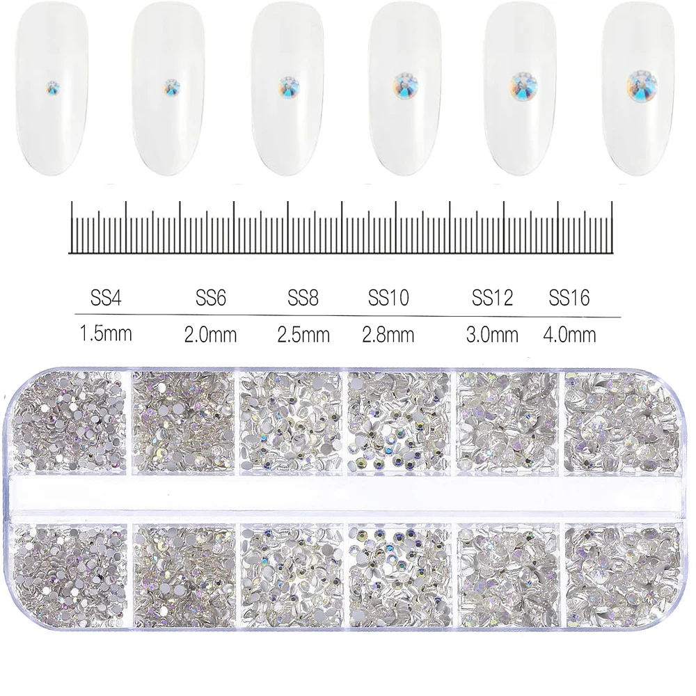 Sparkling Crystal Nail Art Rhinestones Kit with Tools