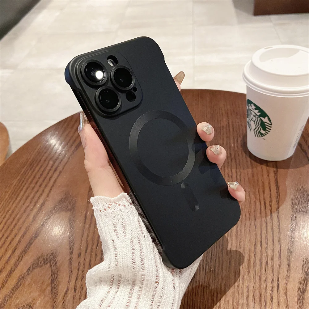 Ultra-Thin Frameless Matte Magnetic Wireless Charging Case - Luxury Design