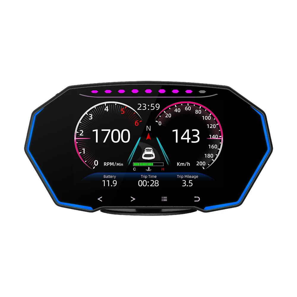 Newest Obd 2 Gps Car Hud Dual System Head Up Display Speedometer Overspeed  Fatigue Alarm Gadgets Inteligentes - Head-up Display - AliExpress