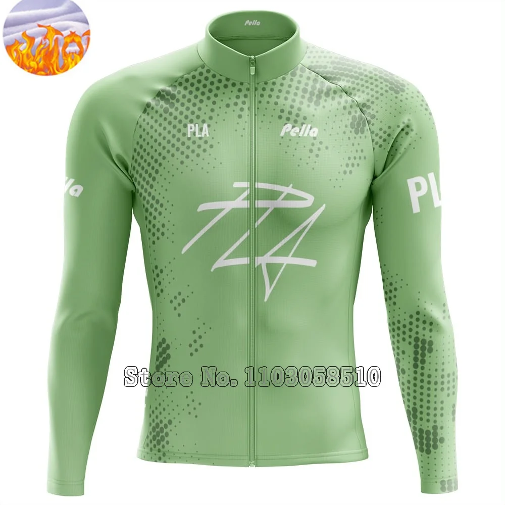 펠라 겨울용 보온 플리스 사이클링 저지 남성용 MTB 자전거 의류 긴팔 따뜻한 로드탑 자전거 야외 사이클링 저지 2026