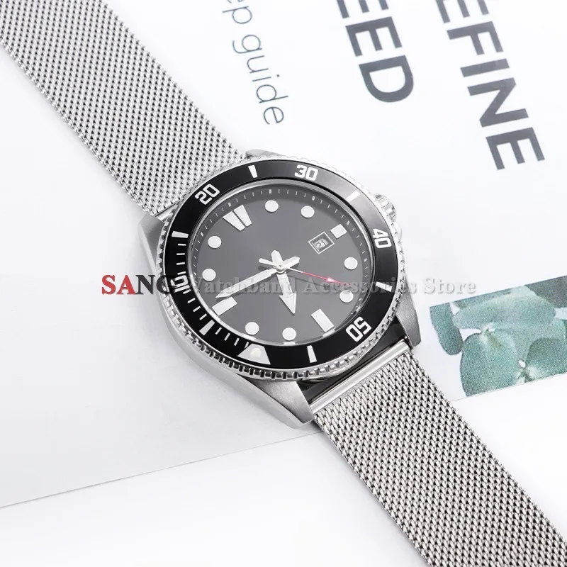 Elegant Milanese Mesh Stainless Steel Watch Band with Quick Release