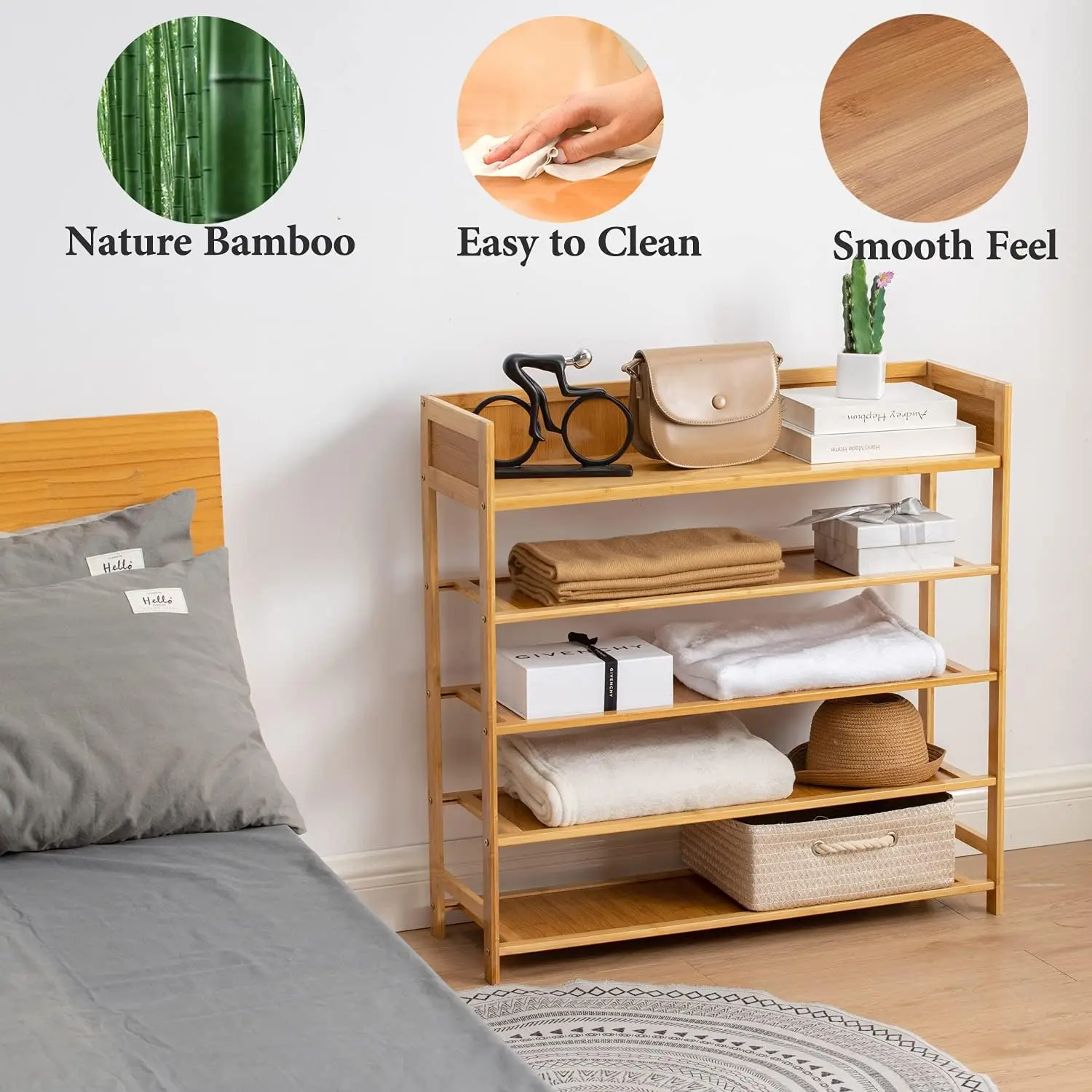 5-Tier Bamboo Shoe Rack 6