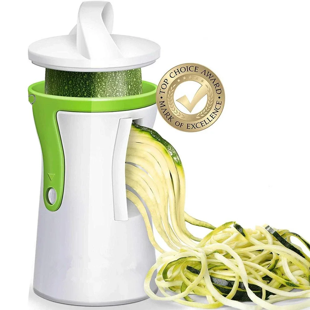 LMETJMA Heavy Duty Vegetable Spiralizer – Zucchini Pasta & Noodle Cutter 1
