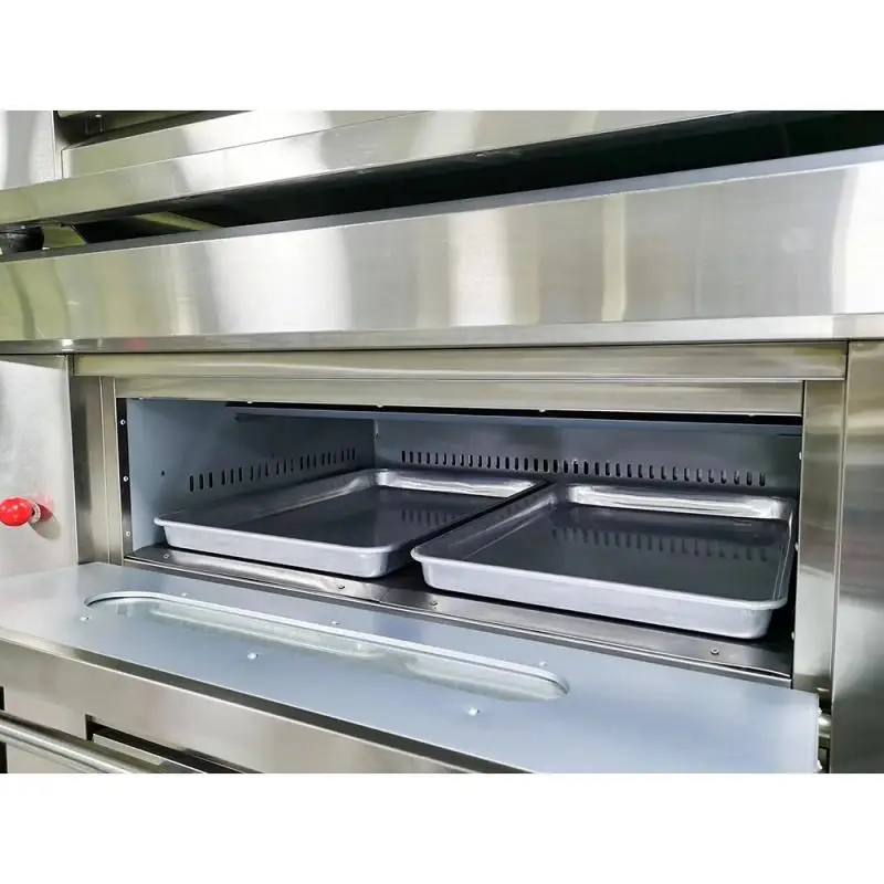 Commercial Factory Price Electric Instrumentation Control Bread Making Machine 1 Deck 2 Tray Baking Deck Oven 3