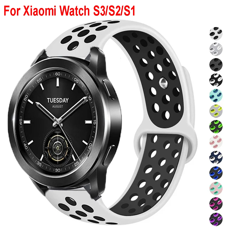 Фото Спортивный силиконовый ремешок для Xiaomi Watch S3 S1 Pro, мягкий браслет для Mi Watch, Color 2, Xiaomi Watch, Xiaomi Watch 2 Pro №1