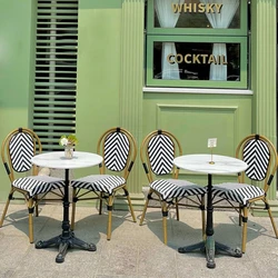 French Designer Dining Chairs Modern Fancy Occasional Lounge Rattan Chair Hotel Balcony Chaises Rotin Design Furniture