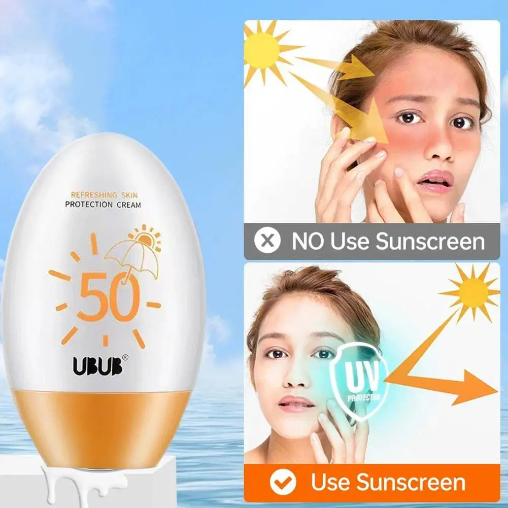 

Солнцезащитный крем Spf50, отбеливающий изоляционный лосьон, увлажняющий и освежающий, уход за кожей 50 мл, новое масло Лас E9d7