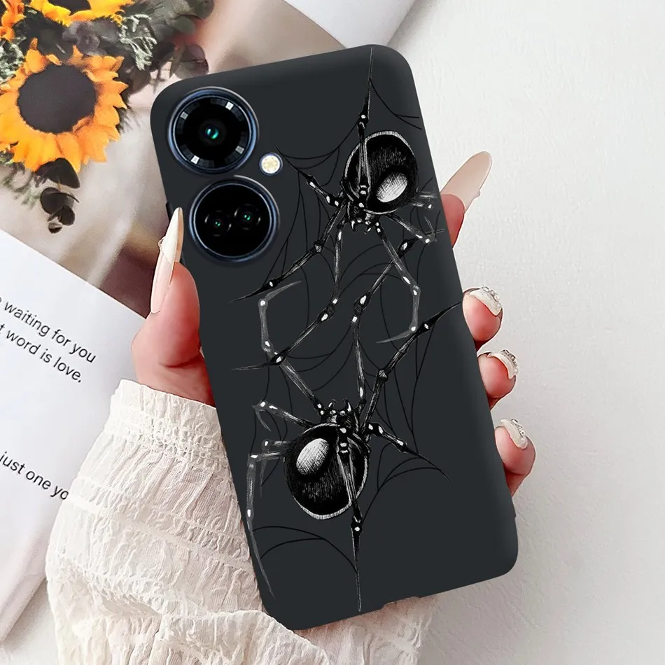 Elegant Butterfly Cat Black Silicone Soft Phone Case