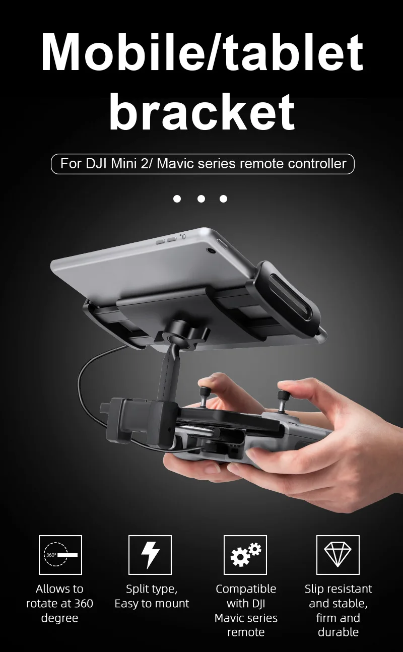 

Кронштейн для мобильного телефона/планшета подходит для радиосистемы DJI Mini 2/Mavic
